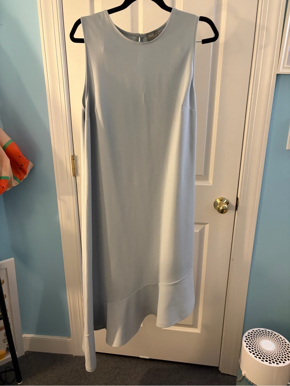 ASOS Light Blue Grey Asymmetrical Sleeveless Dress 14